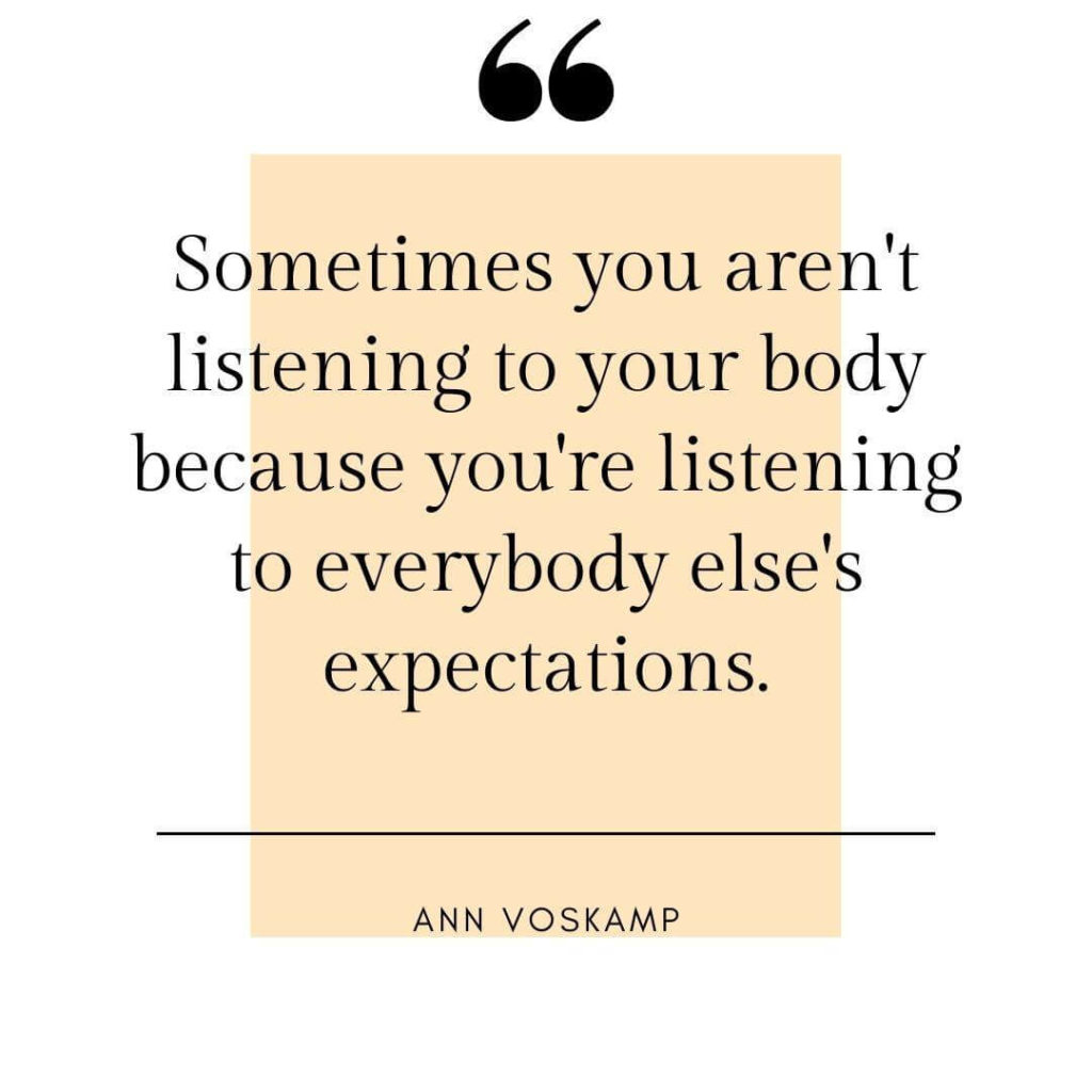 Listen to you body need